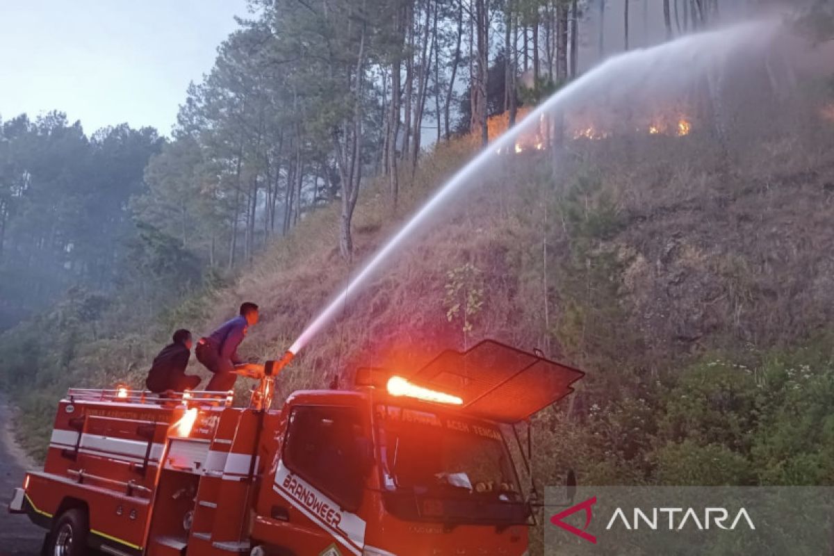 Lima hektare lahan terbakar di Aceh Tengah, api belum padam