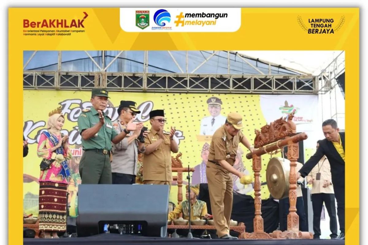 Bupati buka Festival Kopiah Emas peringati HUT ke-77 Kabupaten Lampung Tengah