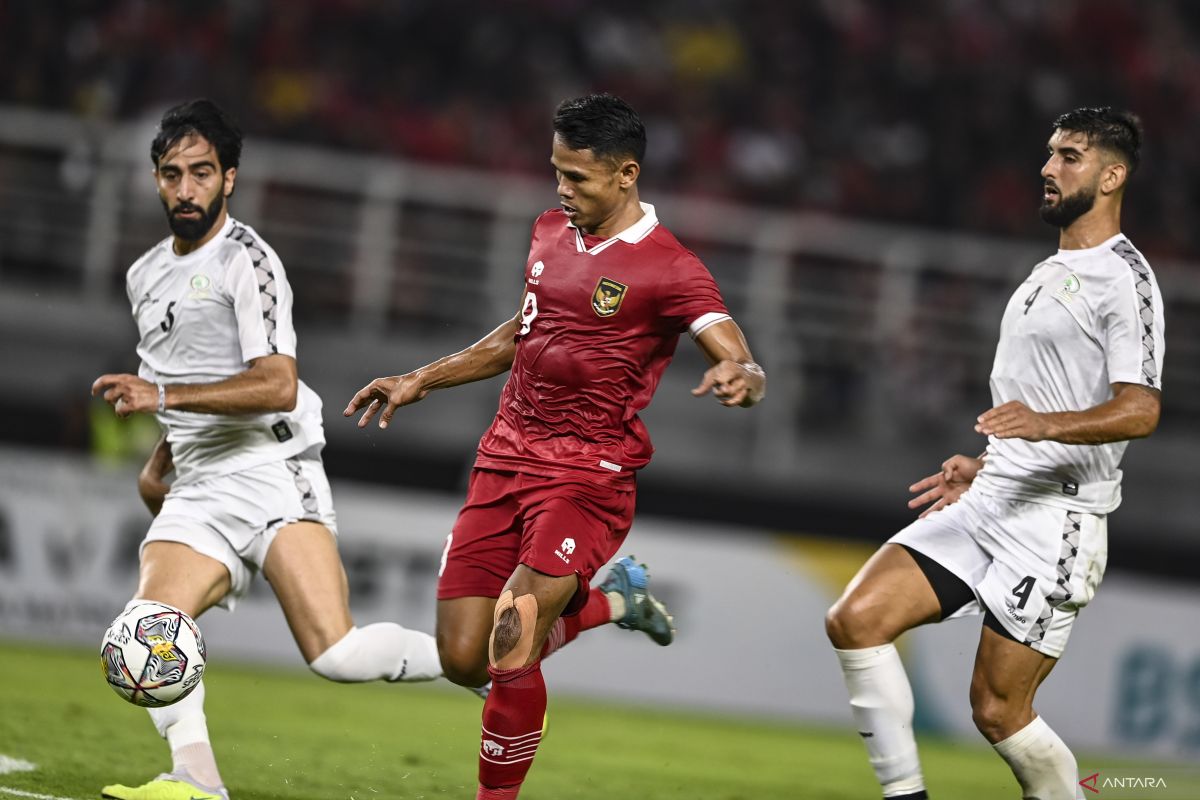 Timnas Indonesia bermain imbang tanpa gol lawan Palestina