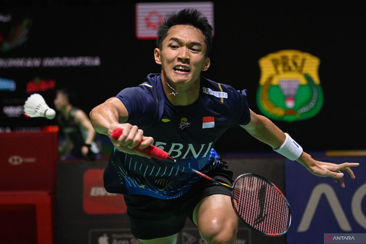 Jonatan Christie lolos ke perempat final Indonesia Open 2023 usai bekuk Popov