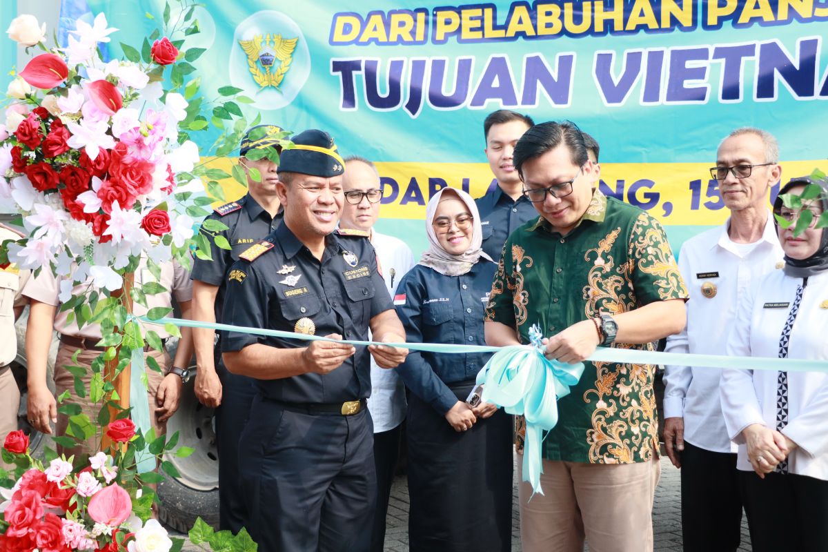 Bea Cukai Sumbagbar lakukan ekspor perdana rumput laut hasil UMKM Kabupaten Tanggamus