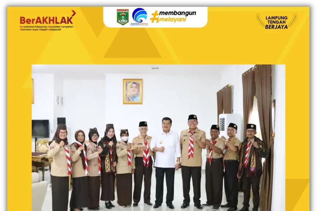 Bupati Lampung Tengah lepas peserta Pramuka Tingkat V