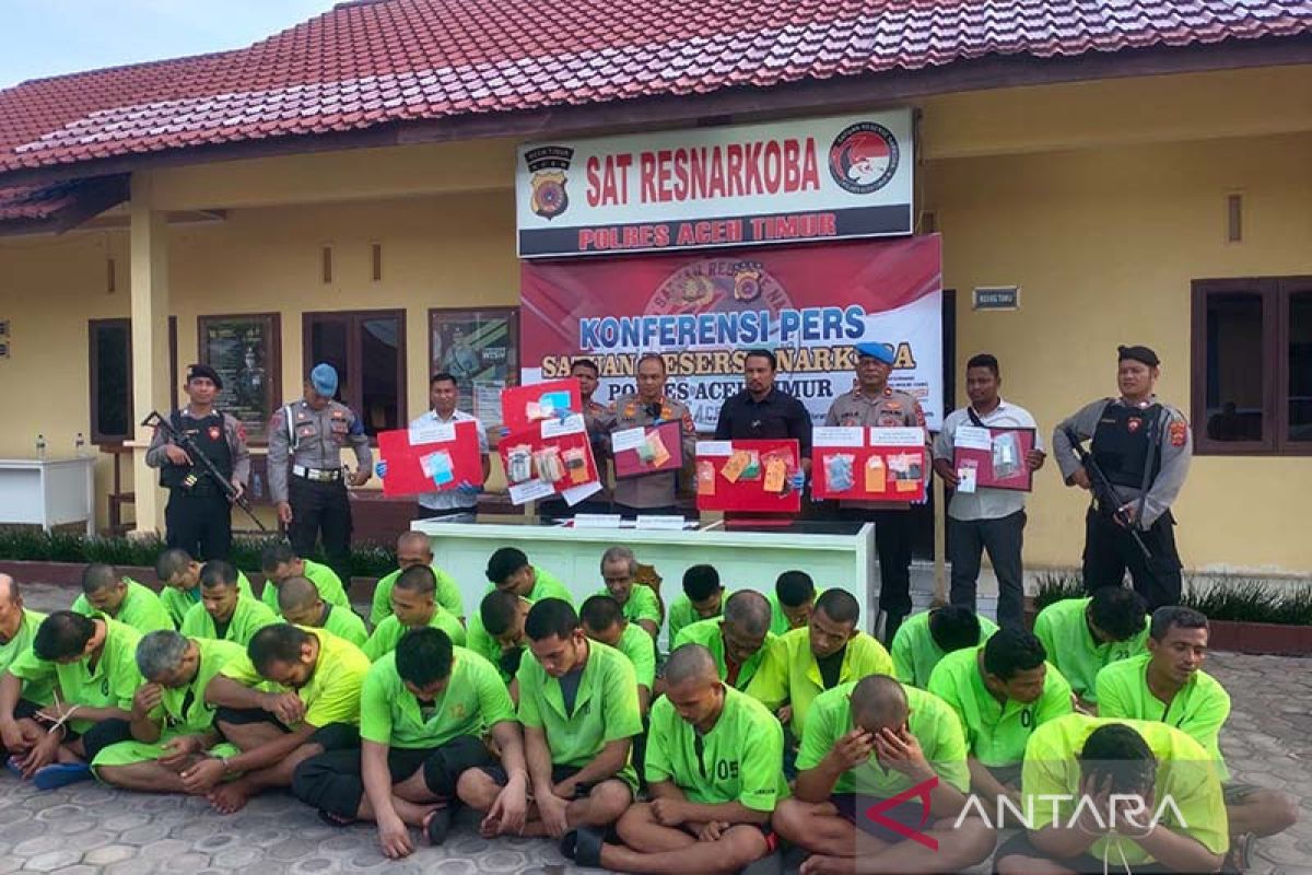 28 pengedar narkoba di Aceh Timur diringkus