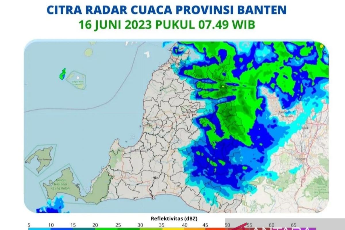 BMKG: hampir seluruh wilayah di Banten terpantau hujan