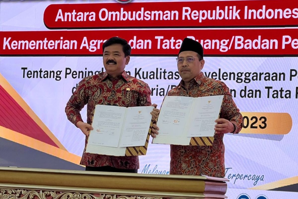 Kementerian ATR/BPN dan Ombudsman teken MoU soal pelayanan publik