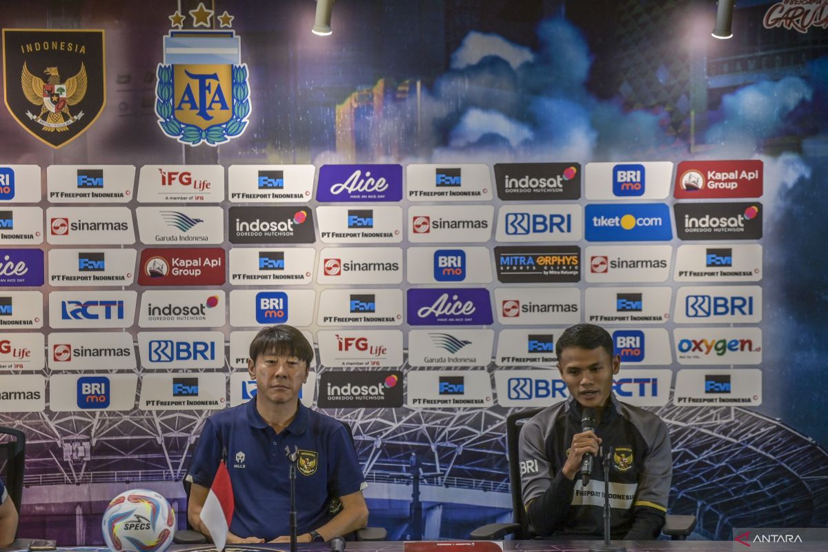 Timnas Indonesia siap turunkan pemain andalan lawan Argentina