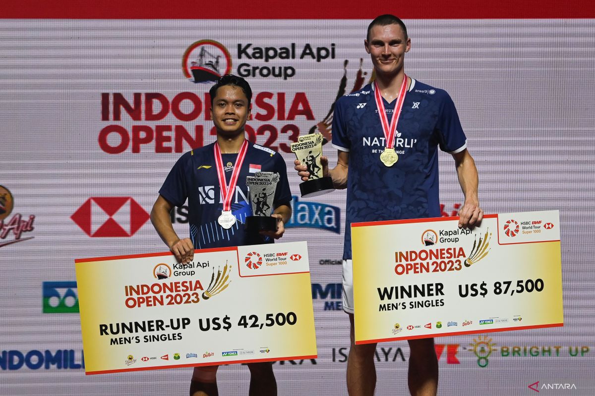 Axelsen tak menyangka bisa raih hattrick juara Indonesia Open