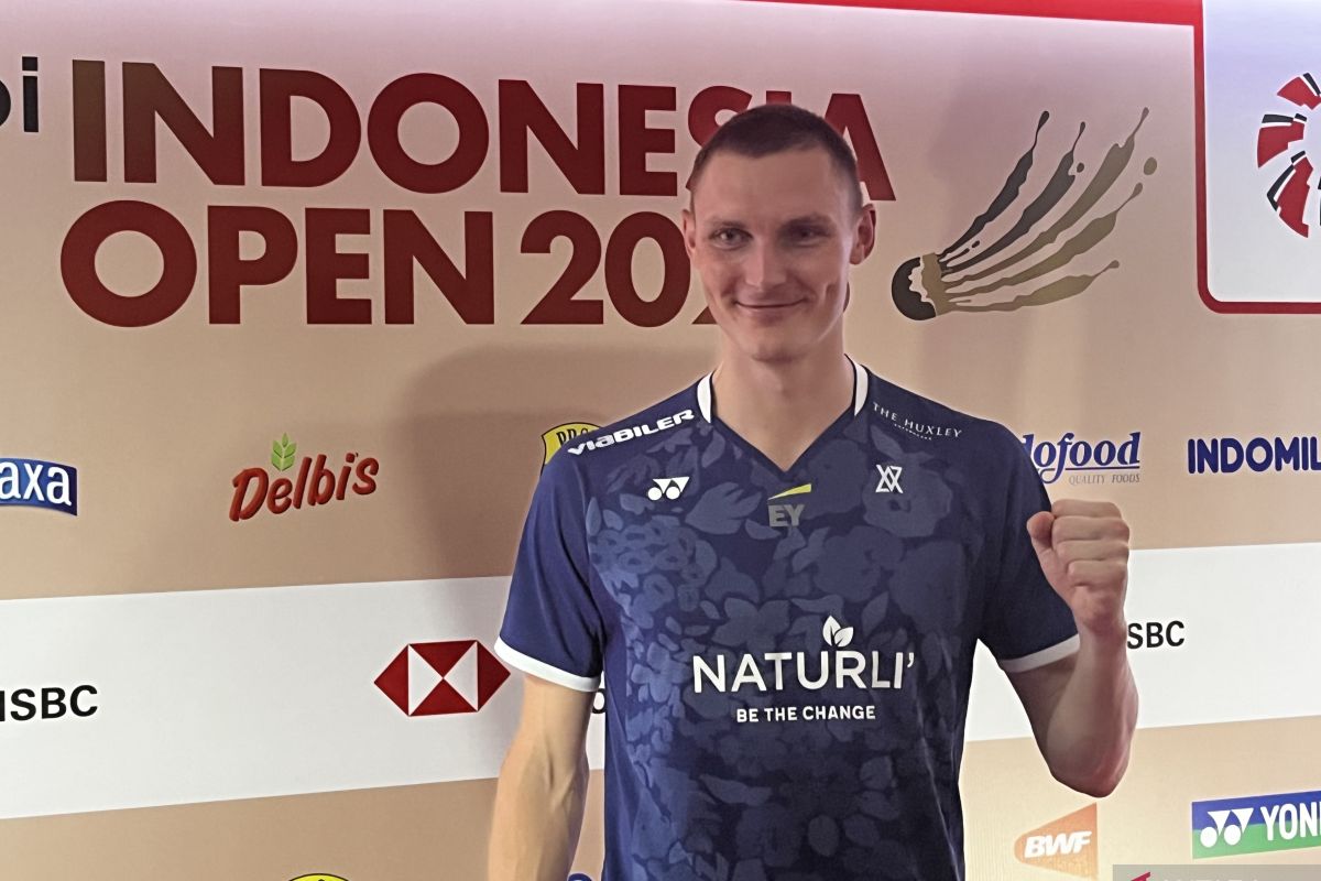 Axelsen tak menyangka bisa raih hattrick juara Indonesia Open