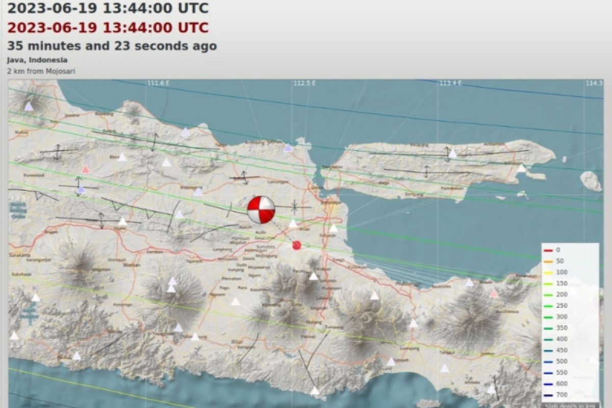 Badan Geologi laporkan analisa  geologi gempa bumi darat di Mojokerto
