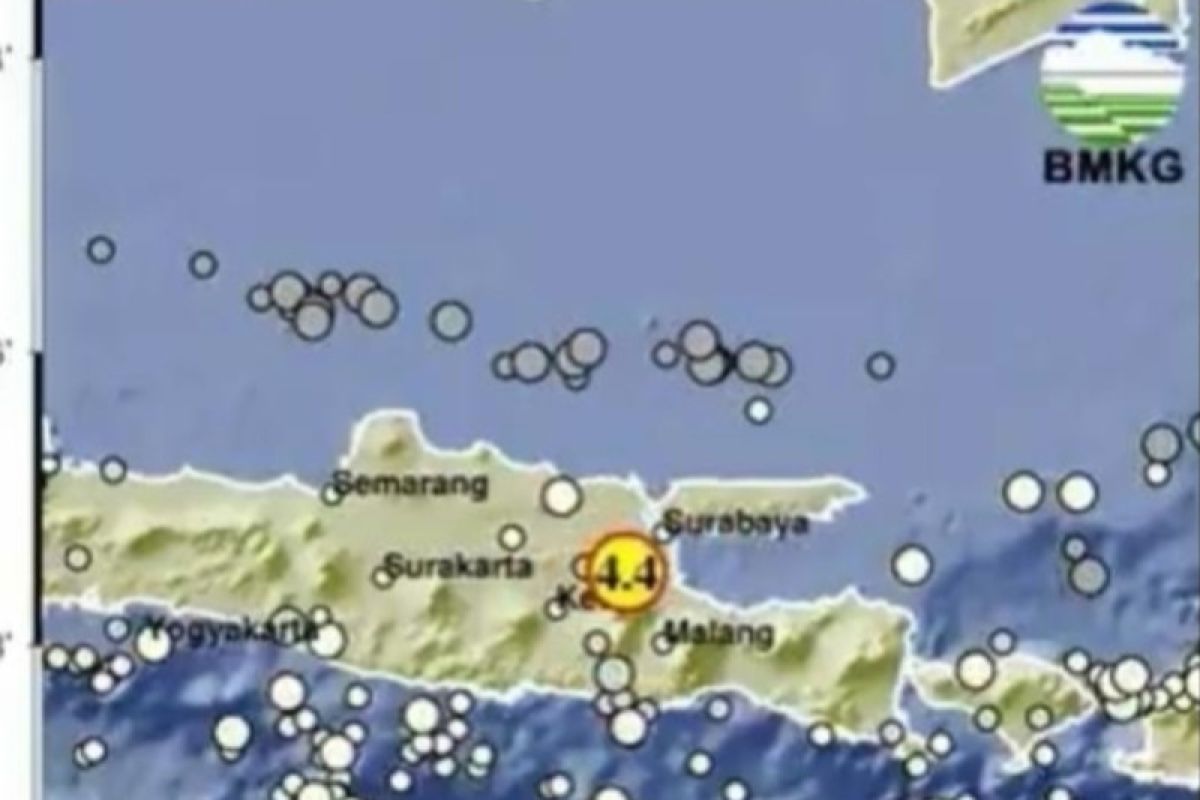 Mojokerto diguncang gempa bumi magnitudo 4.4