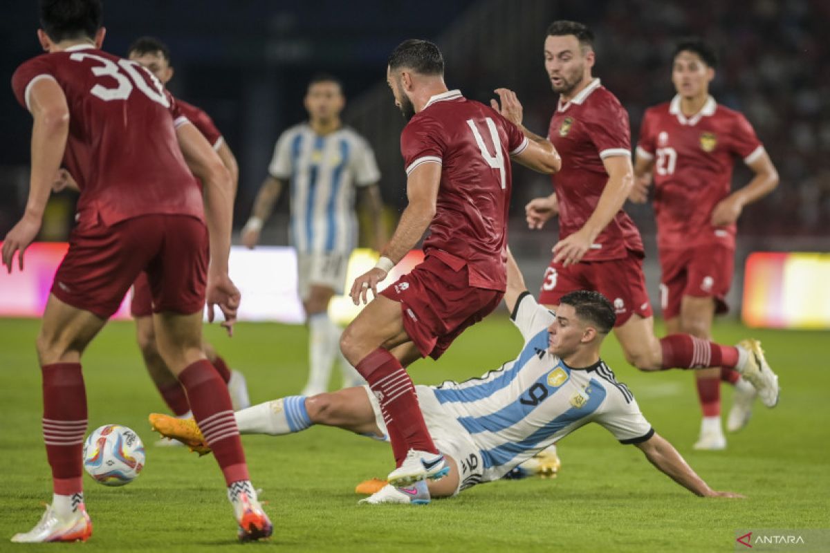 Pelatih Argentina Scaloni puas hasil pertandingan melawan Indonesia