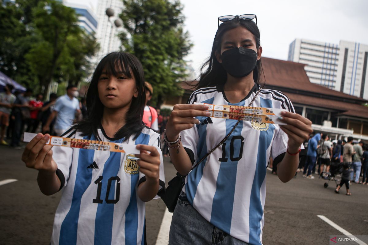 Penonton puas dengan manajemen kerumunan laga Indonesia lawan Argentina
