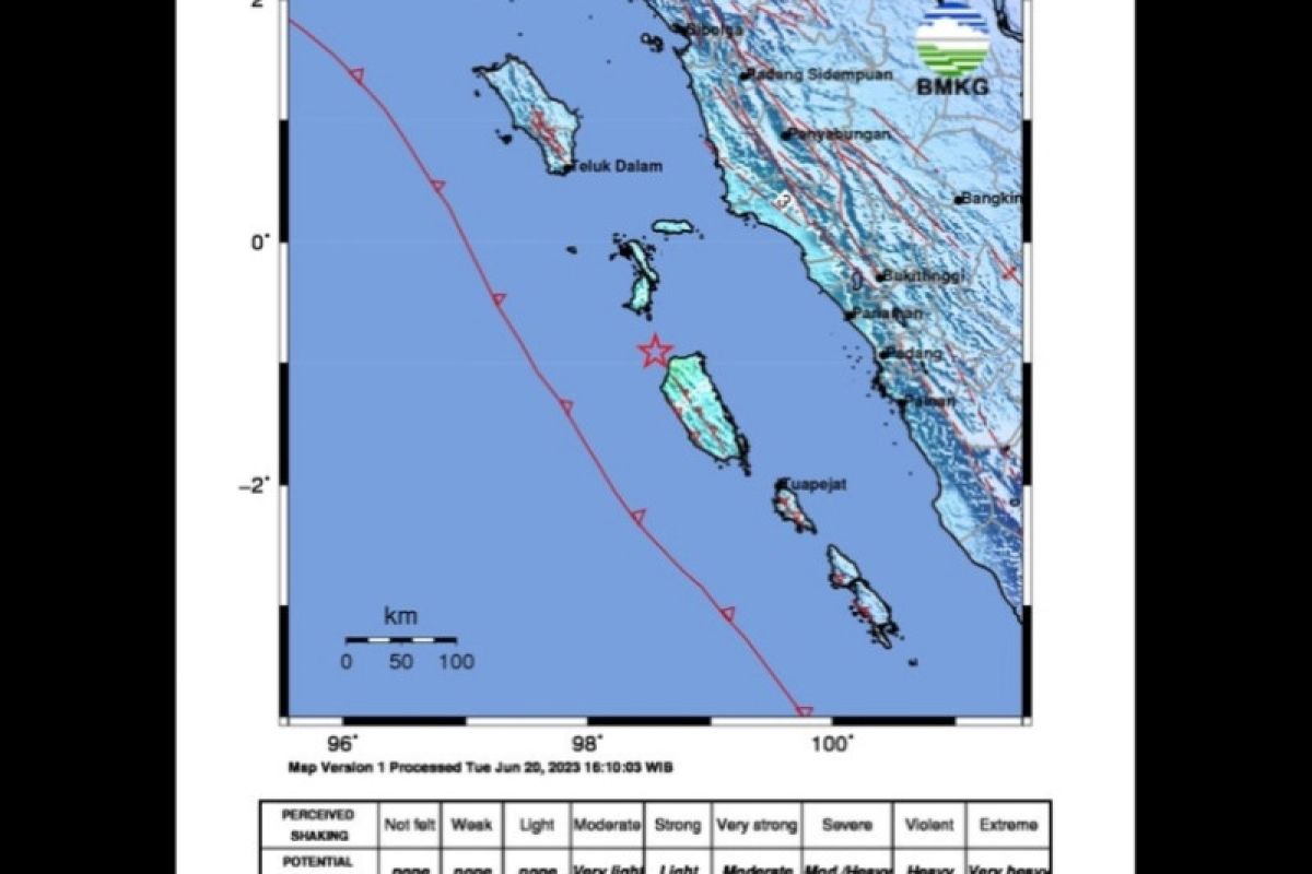 Aktivitas lempeng Indo-Australia picu gempa M5,8 di Kepulauan Mentawai