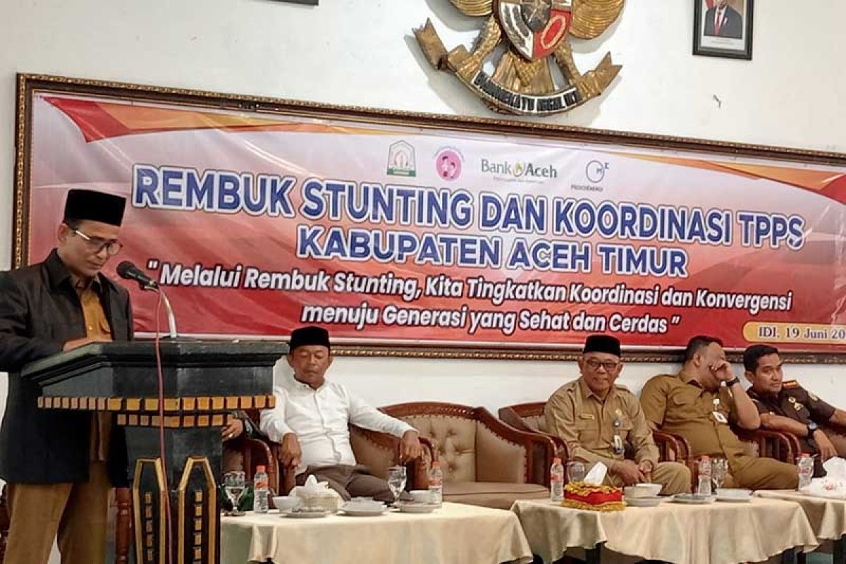 Pj Bupati harap seluruh komponen bekerja sama turunkan stunting di Aceh Timur
