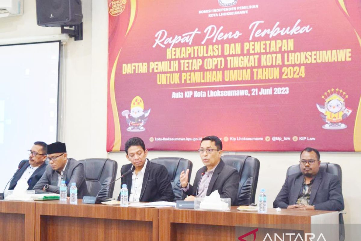 Daftar pemilih tetap di Lhokseumawe capai 133.574 orang pada Pemilu 2024