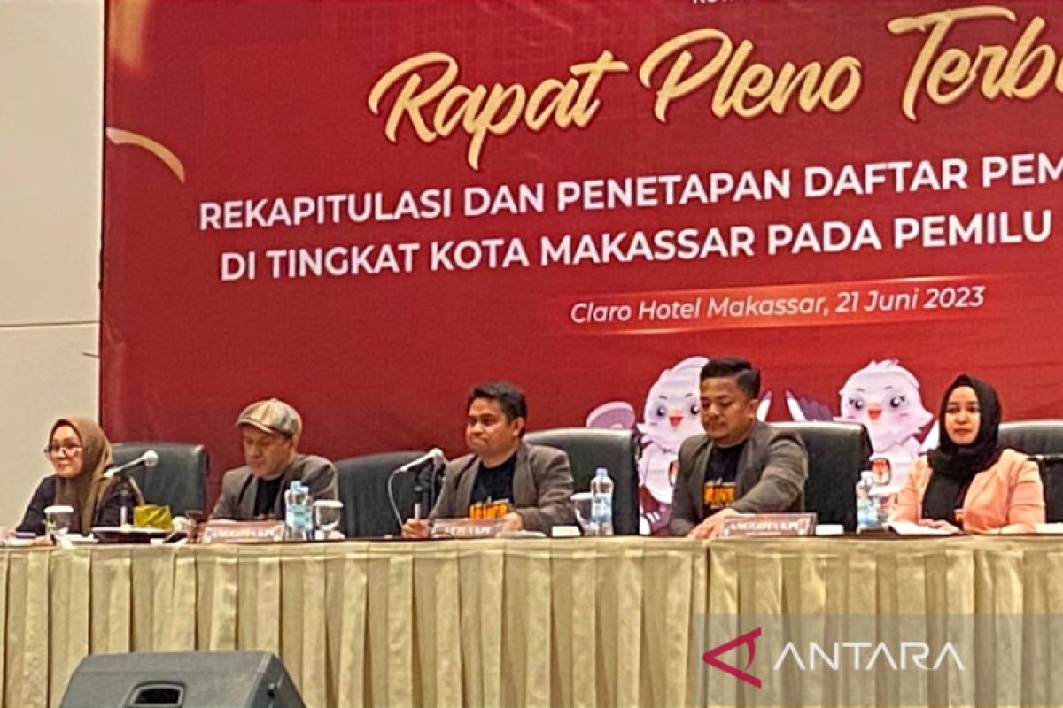 KPU Makassar umumkan Daftar Pemilih Tetap Pemilu 2024 sebanyak 1.036.965