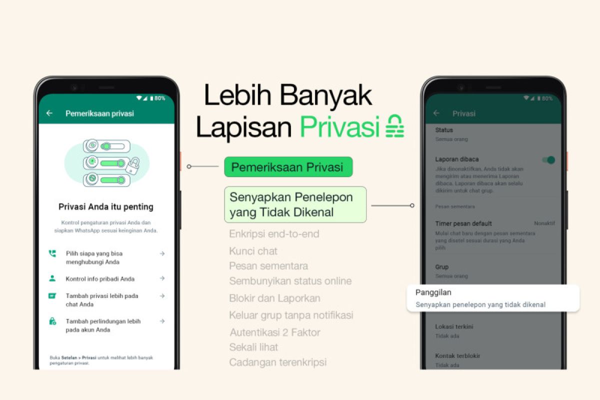 WhatsApp tambah dua fitur privasi baru pada layanannya
