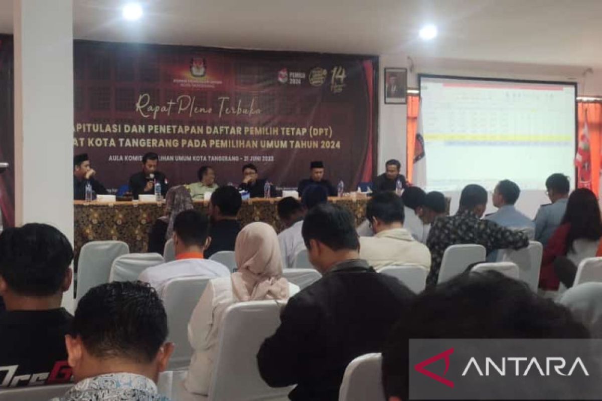 KPU Tangerang tetapkan 1,36 juta pemilih di DPT Pemilu 2024