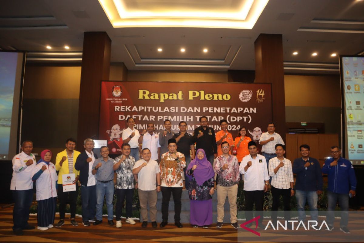 KPU Kota Medan tetapkan 1.853.458 DPT Pemilu 2024