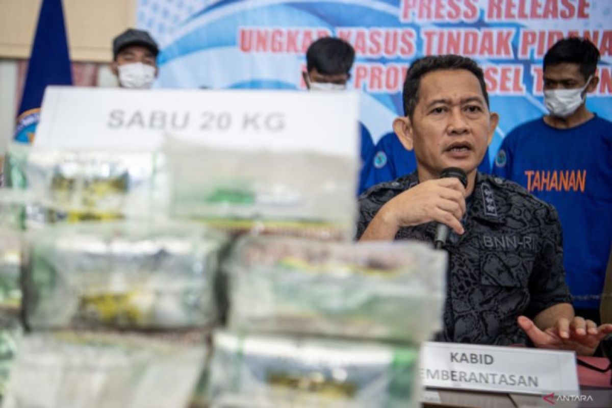 BNN gagalkan pengiriman 20 kilogram sabu ke Kota Palembang
