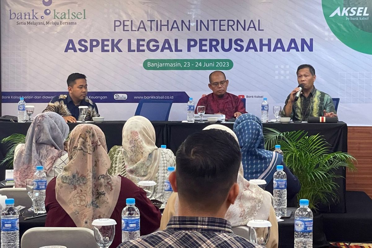 Bank Kalsel gelar pelatihan aspek legal perusahaan