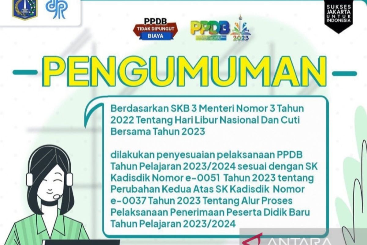 Jadwal PPDB 2023 DKI disesuaikan dengan libur nasional-cuti bersama