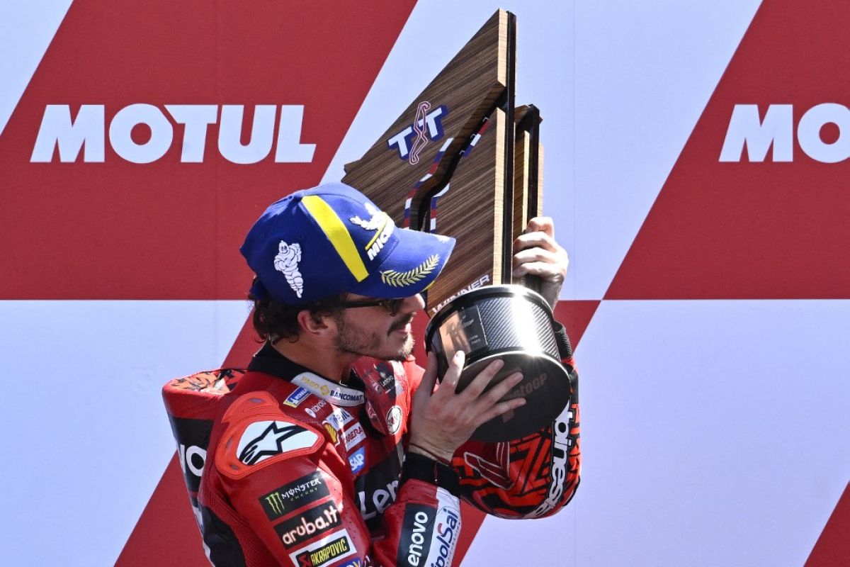Pebalap Ducati Bagnaia kembali pertahankan gelar di MotoGP Belanda