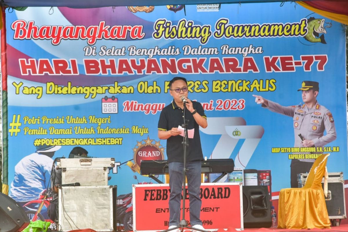 Buka Fishing Torrnament HUT BHayangkara, ini harapan Sekda Bengkalis