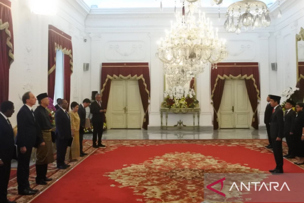 Presiden Jokowi terima surat kepercayaan delapan duta besar negara sahabat