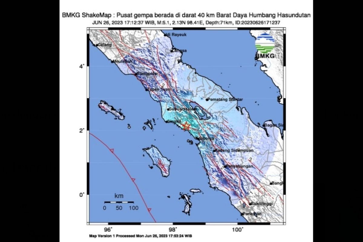 BMKG: Aktivitas lempeng Indo-Australia picu gempa M5,1 di Humbahas