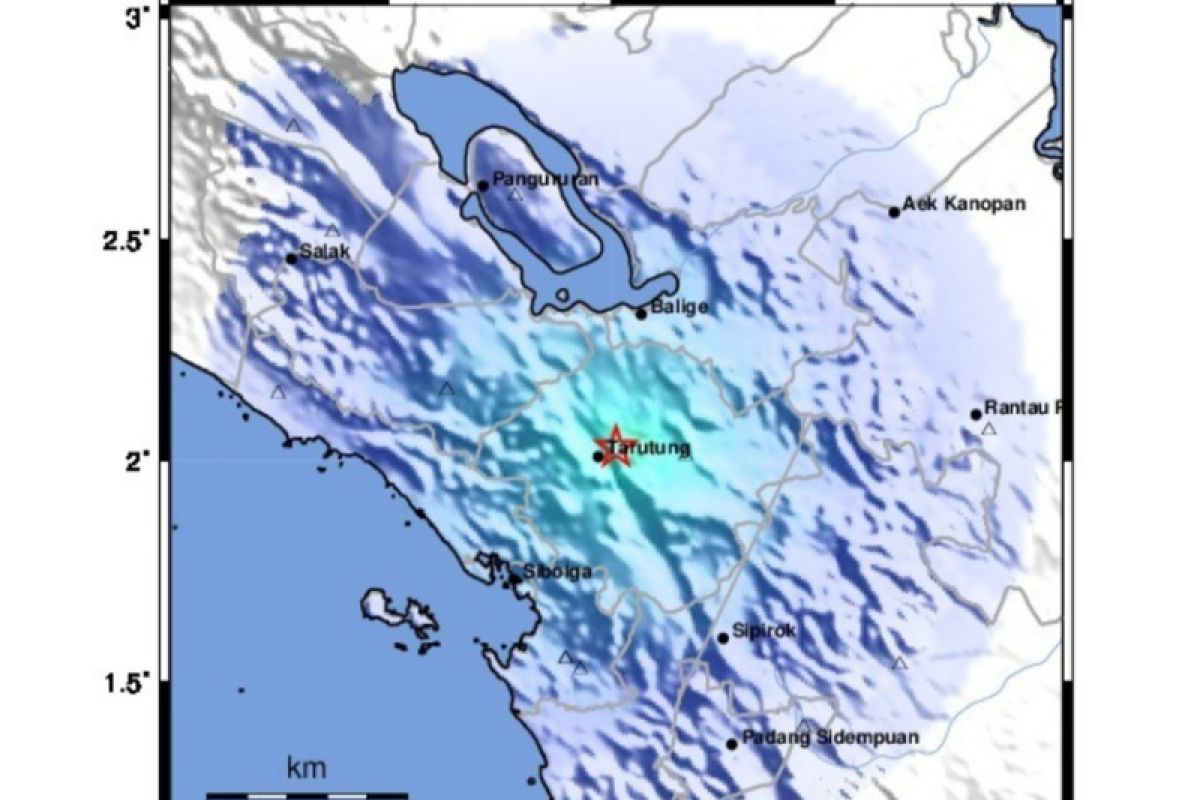 BMKG : Gempa magnitudo 4,4 di Tapanuli Utara akibat aktivitas Sesar Sumatera