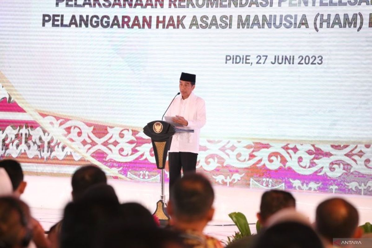 Jokowi resmikan program penyelesaian pelanggaran HAM berat di Aceh