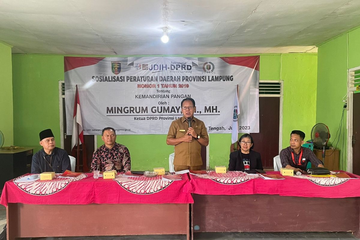 Ketua DPRD sosialisasi Perda Kemandirian Pangan di Lampung Tengah