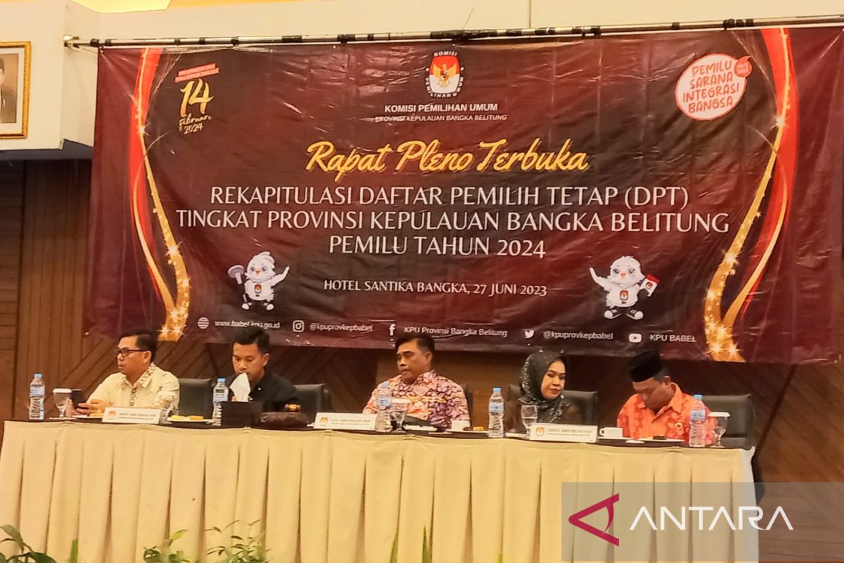 KPU Babel: DPT Pemilu 2024 Meningkat - ANTARA News Bangka Belitung