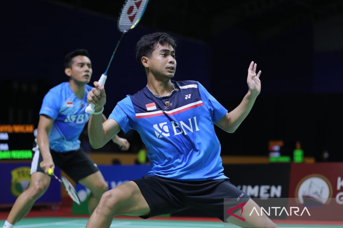 Pebulu tangkis Kevin Sanjaya-Rahmat Hidayat duet