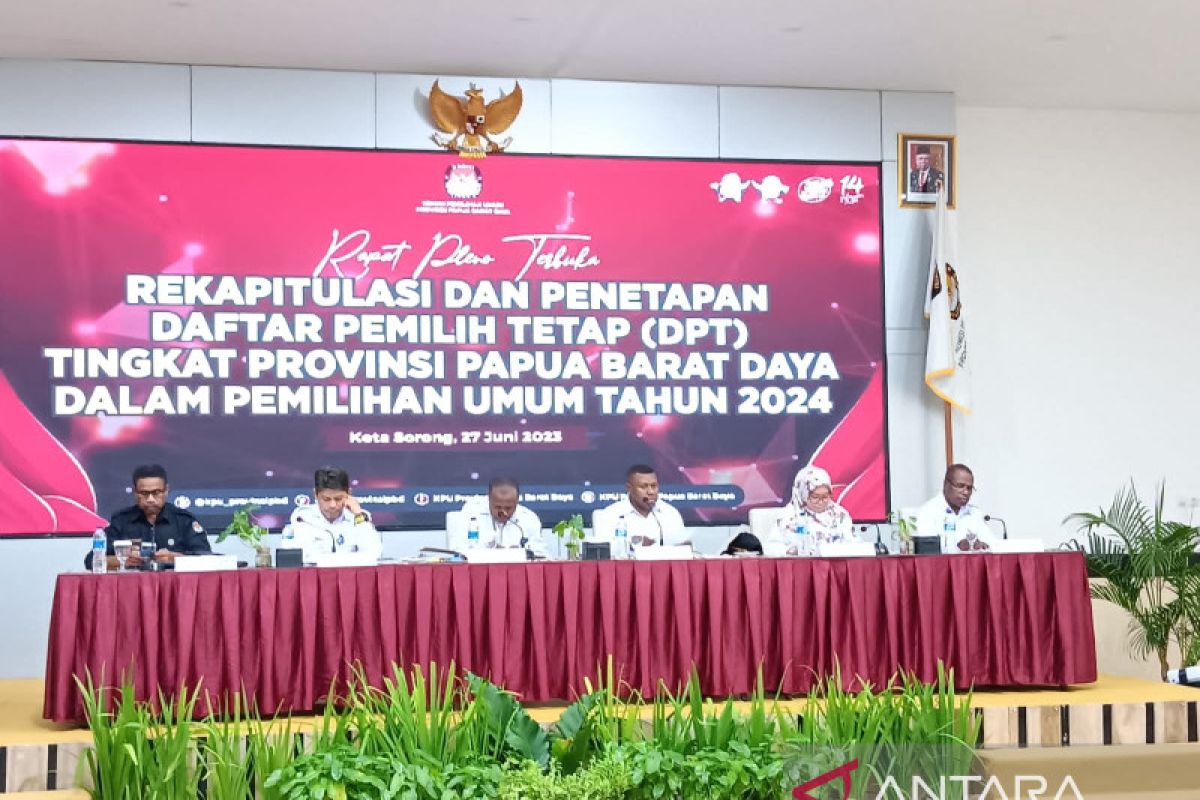 KPU Papua Barat Daya: DPT Pemilu 2024 sebanyak 440.826 orang