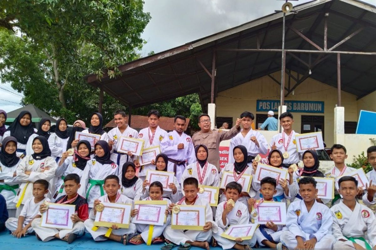 Kejuaraan Karate Polsek Barumun Palas berakhir, berikut nama - nama juaranya