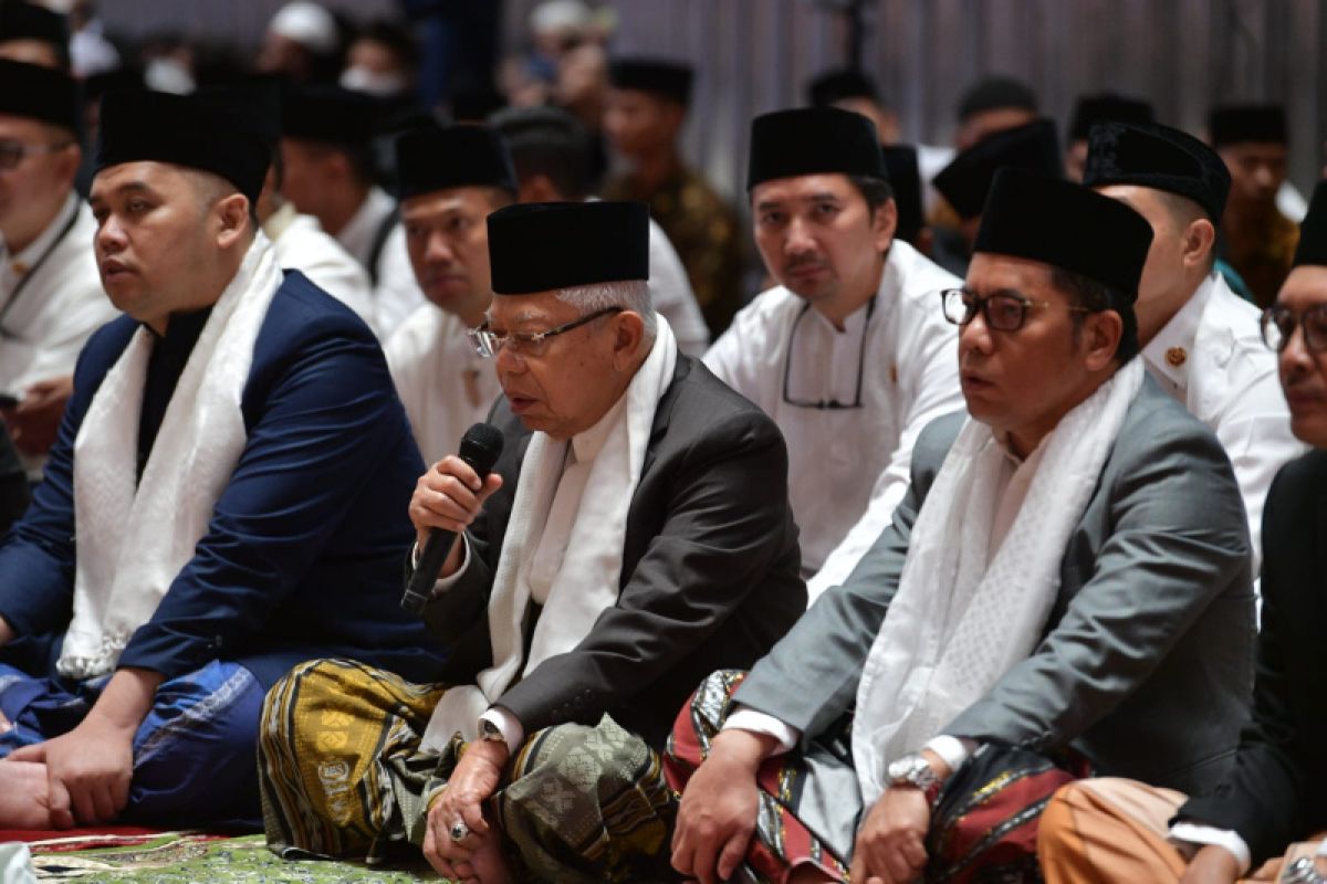 Wapres Ma'ruf Amin shalat Idul Adha di Masjid Istiqlal Jakarta