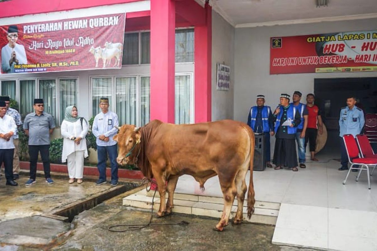 Lapas Kelas I Medan  sembelih 11 ekor hewan kurban