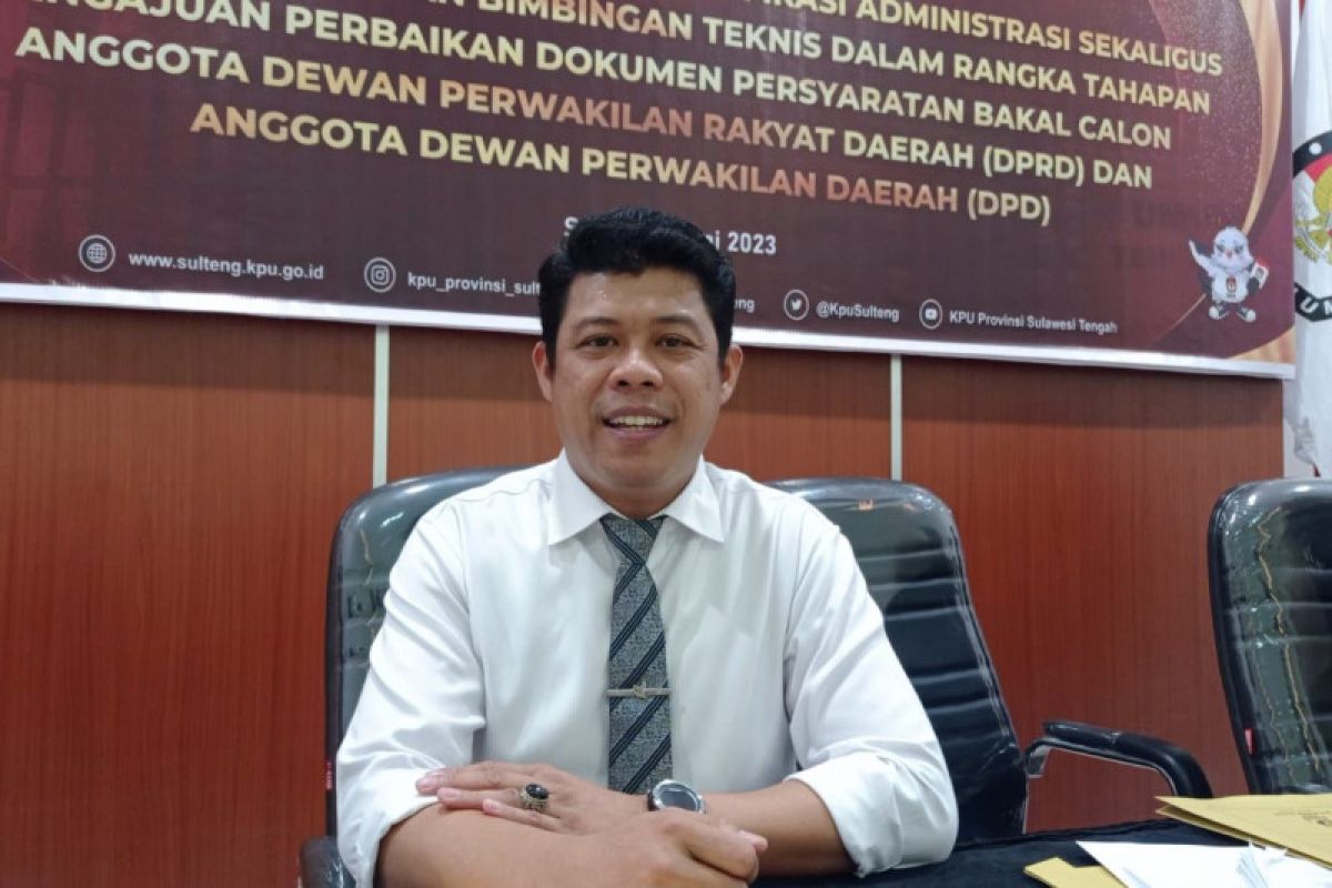 KPU Sulteng: Jumlah DPT Pemilu 2024 mencapai 2.236.703 pemilih