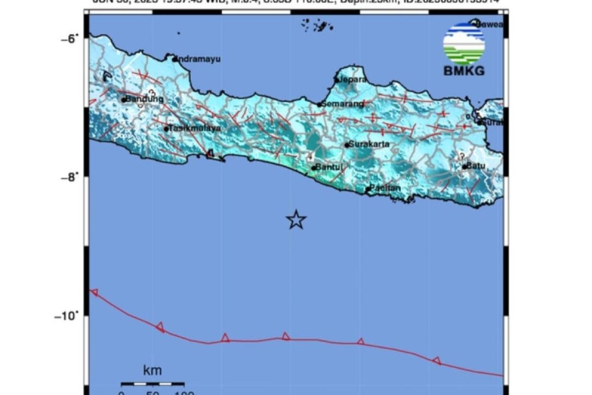 Sejumlah wilayah Jawa Timur merasakan gempa Bantul