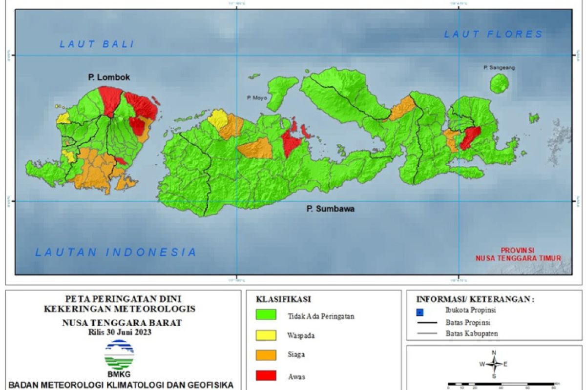 BMKG estimates potential for drought in NTB in early July