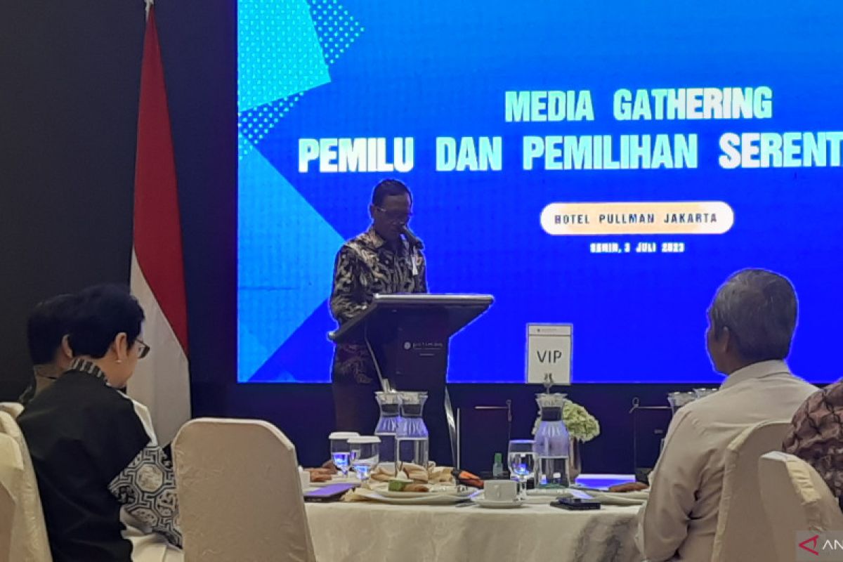 Mahfud ajak media ciptakan ekosistem Pemilu 2024 berkualitas