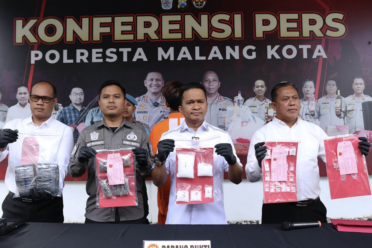 Polresta Malang Kota tangkap kurir pemilik 1,5 kilogram narkoba