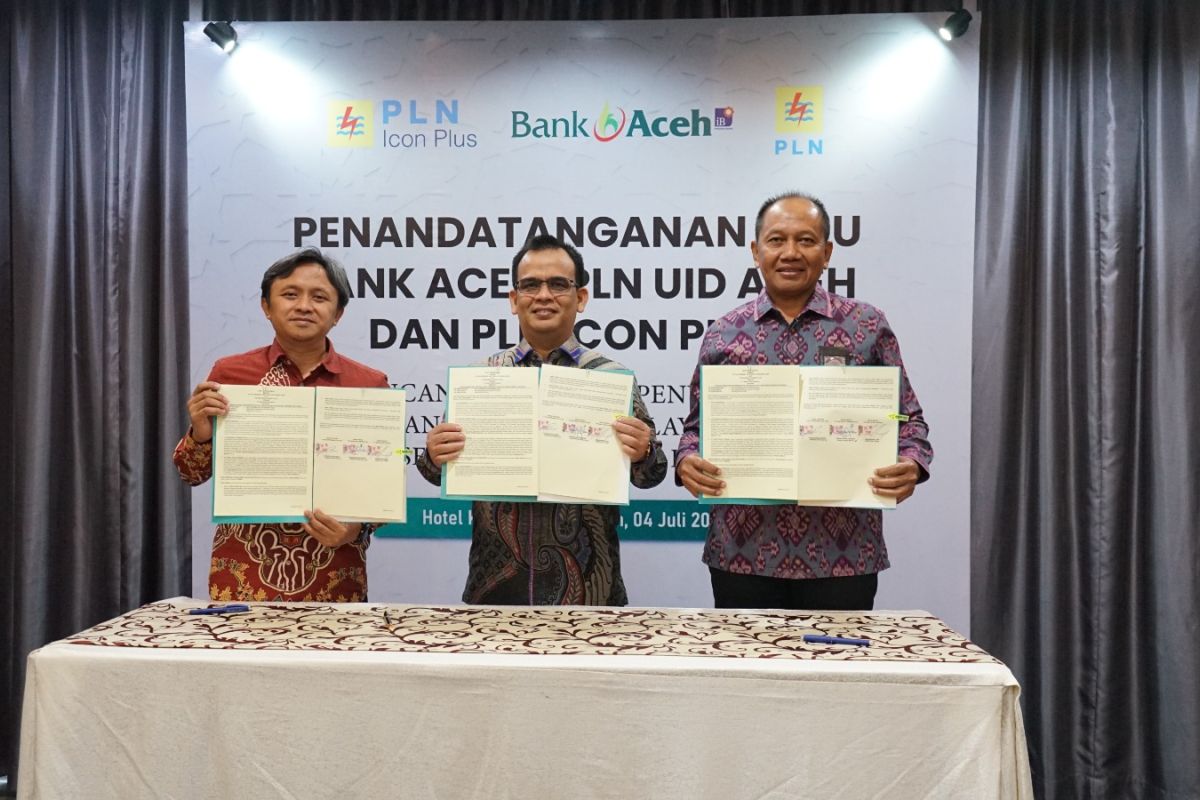 PLN dan PLN Icon Plus jalin kerja sama bisnis dengan Bank Aceh Syariah