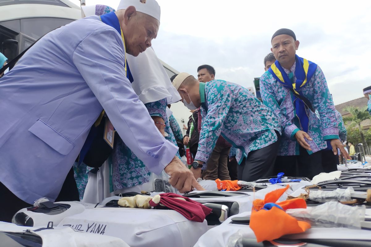 Jamaah haji asal Lampung Utara tiba di Asrama Haji Rajabasa