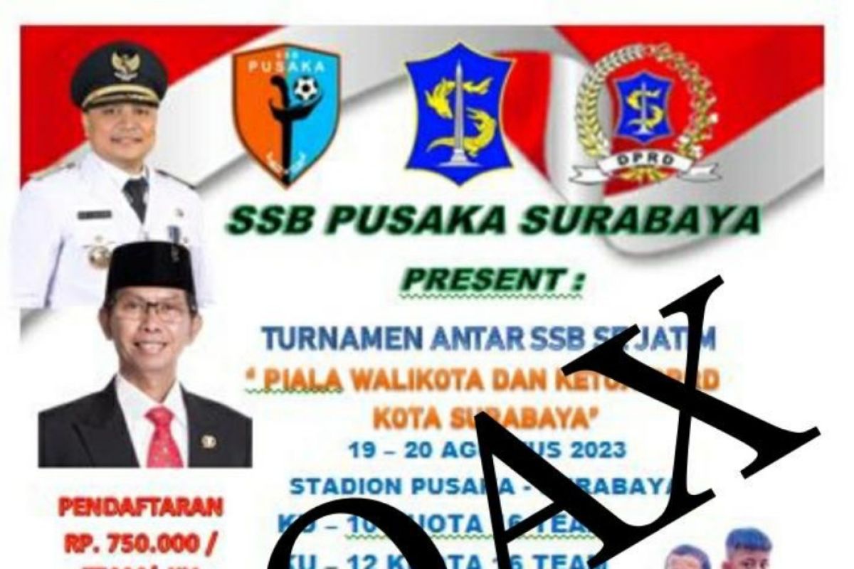 Pemkot Surabaya tegaskan poster turnamen SSB se-Jatim hoaks