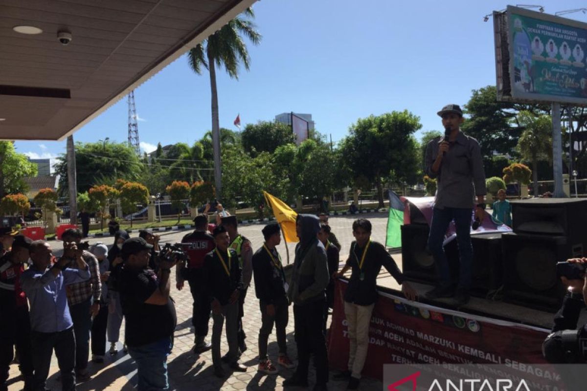 Demo tolak perpanjangan Pj Gubernur Aceh berlangsung damai
