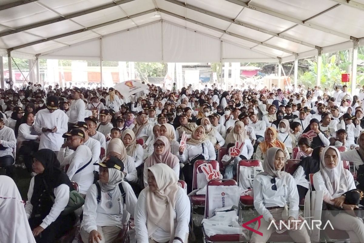 Ribuan kader Partai Gerindra gelar konsolidasi akbar di Bogor Jabar