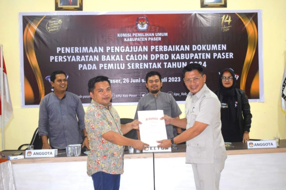 KPU Paser: Partai PBB tidak kembalikan berkas perbaikan